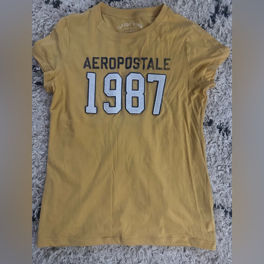 Aeropostale Classic Crew Yellow Tee NWOT